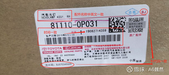 【辨别】汽车配件包装标签识别